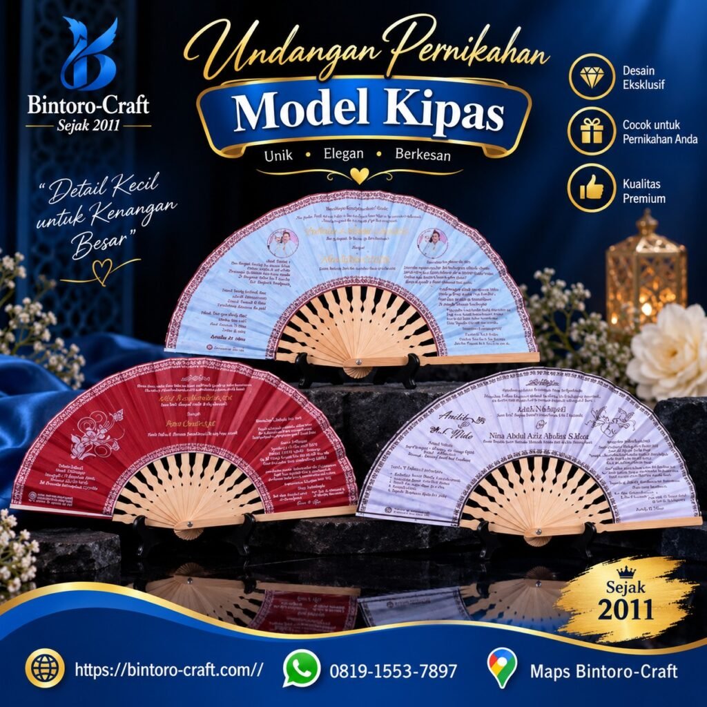 Undangan Pernikahan Model Kipas