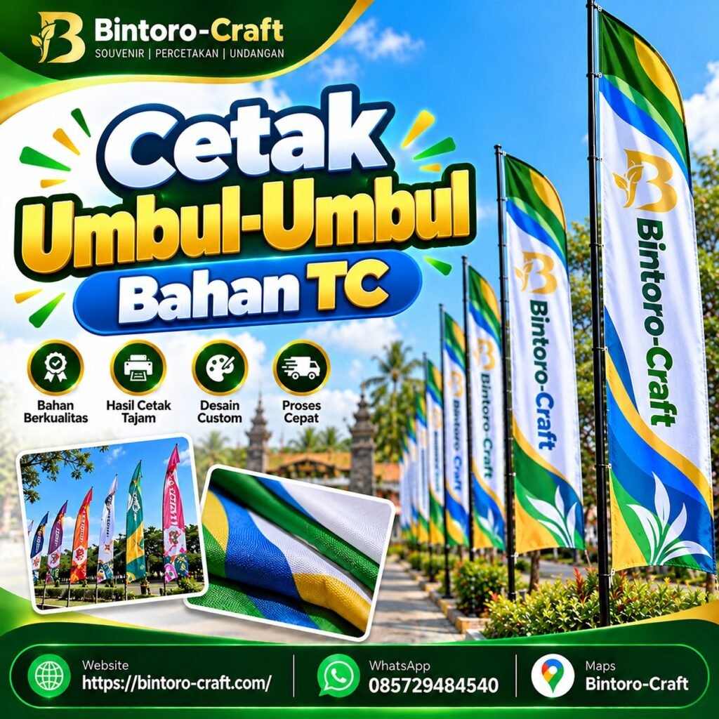 Cetak Umbul-Umbul Bahan TC