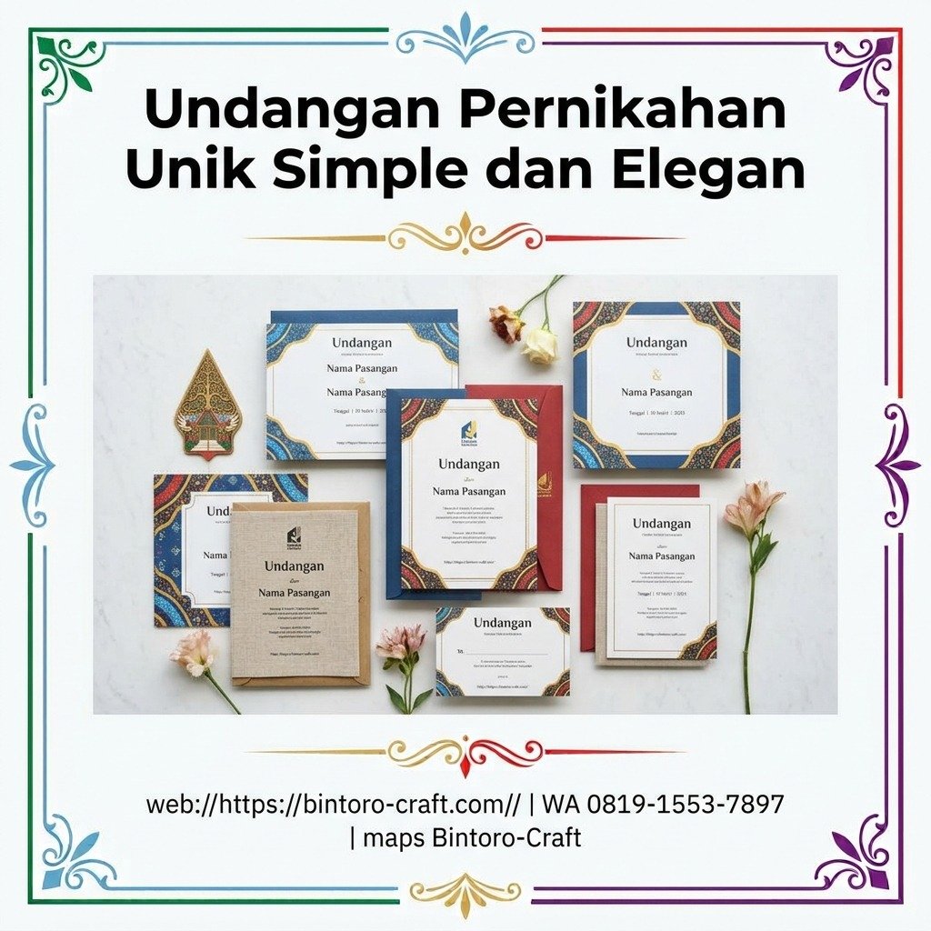 Undangan Pernikahan Unik Simple dan Elegan