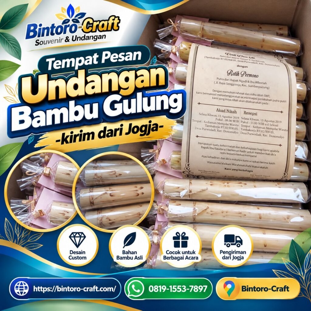 Tempat Pesan Undangan Bambu Gulung