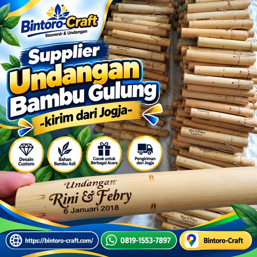 Supplier Undangan Bambu Gulung
