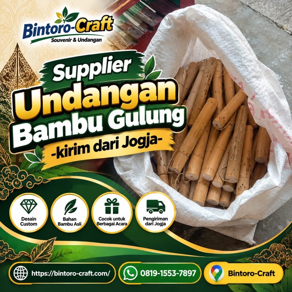Supplier Undangan Bambu Gulung