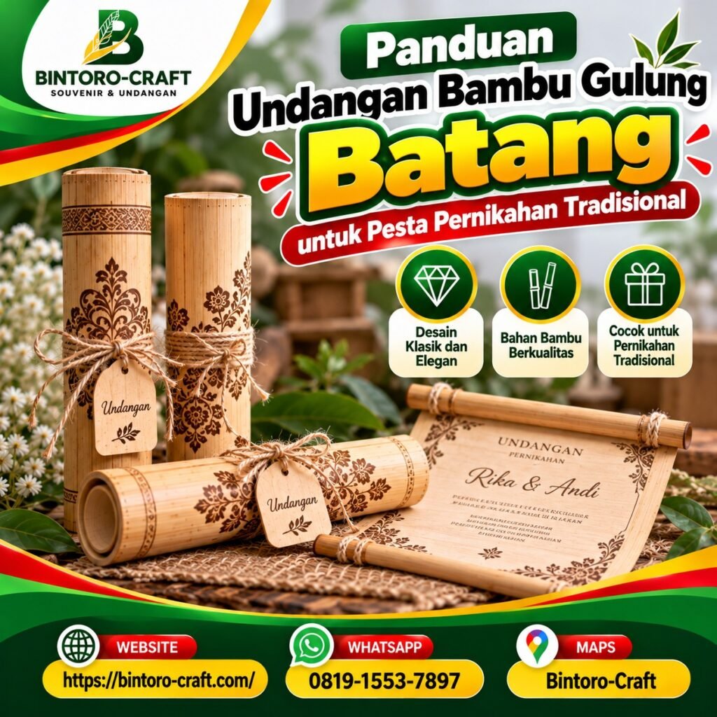 Undangan Bambu Gulung Batang