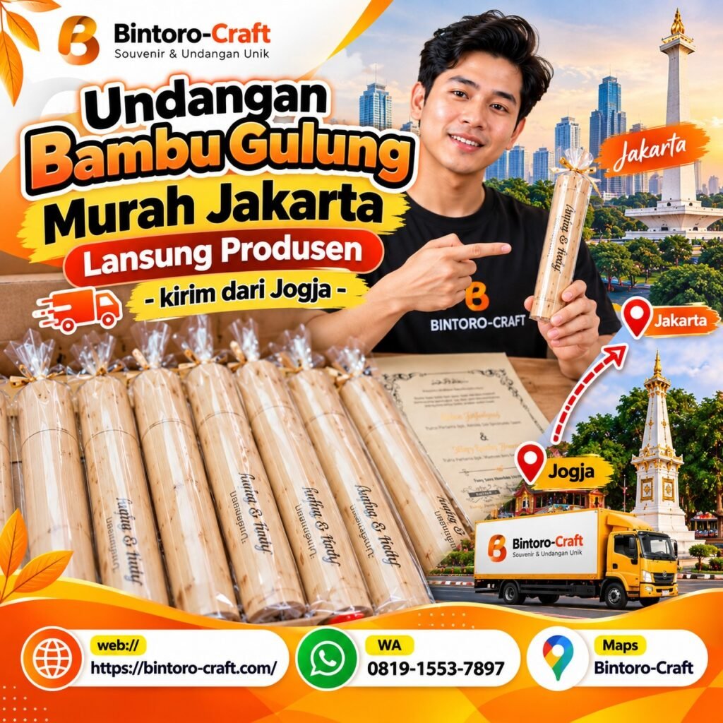 Undangan Bambu Gulung Murah di Jakarta