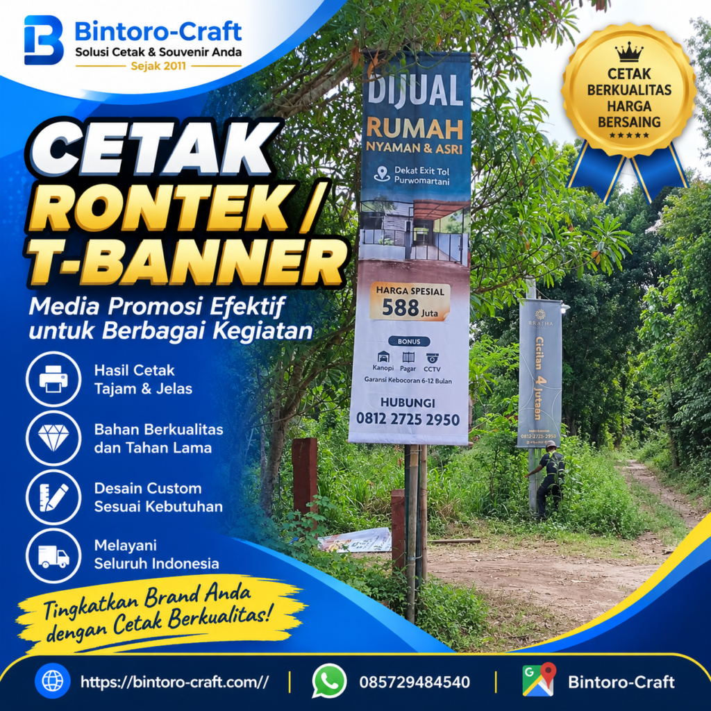 Jasa Cetak T-Banner atau Rontek