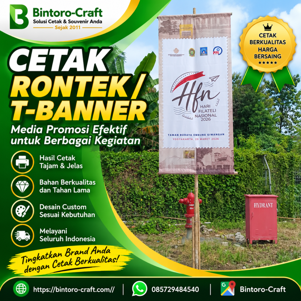 Jasa Cetak T-Banner atau Rontek