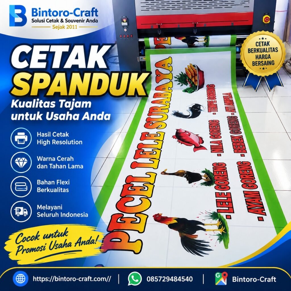 Cetak Spanduk Kain Pecel Lele