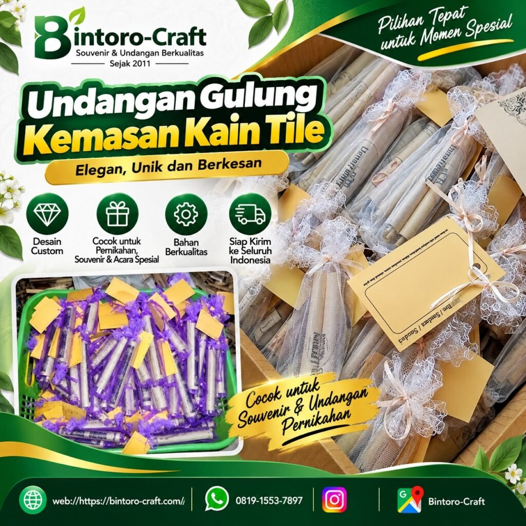 Undangan Gulung Kemasan Tile