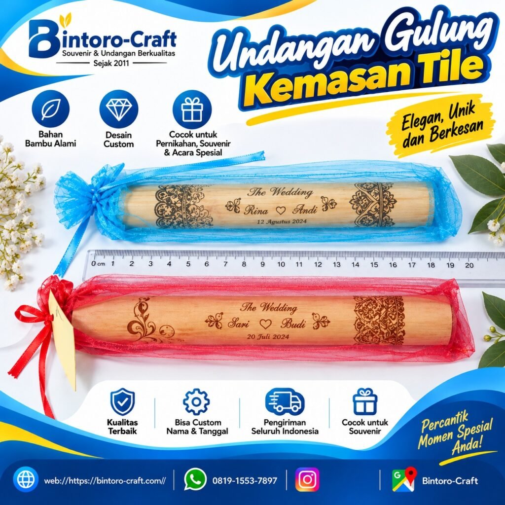 Undangan Gulung Kemasan Tile