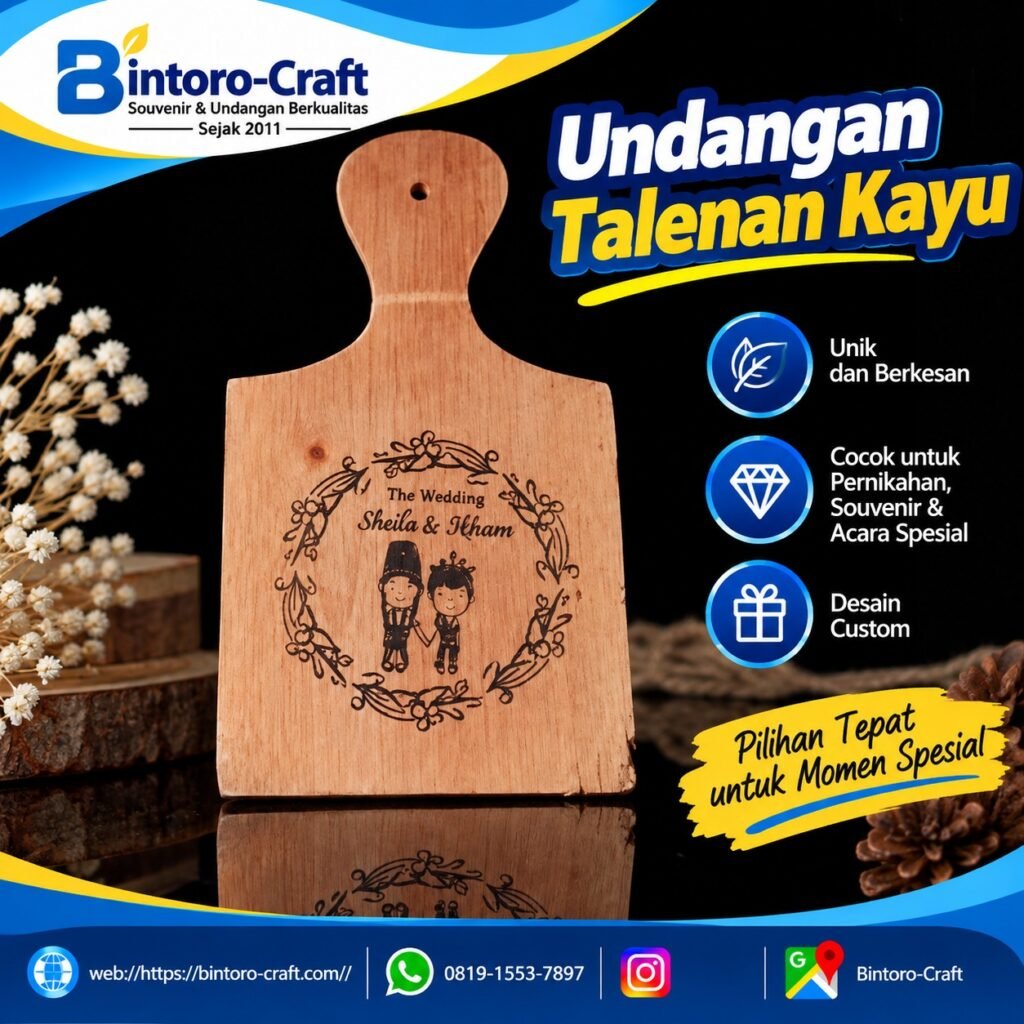 undangan talenan kayu