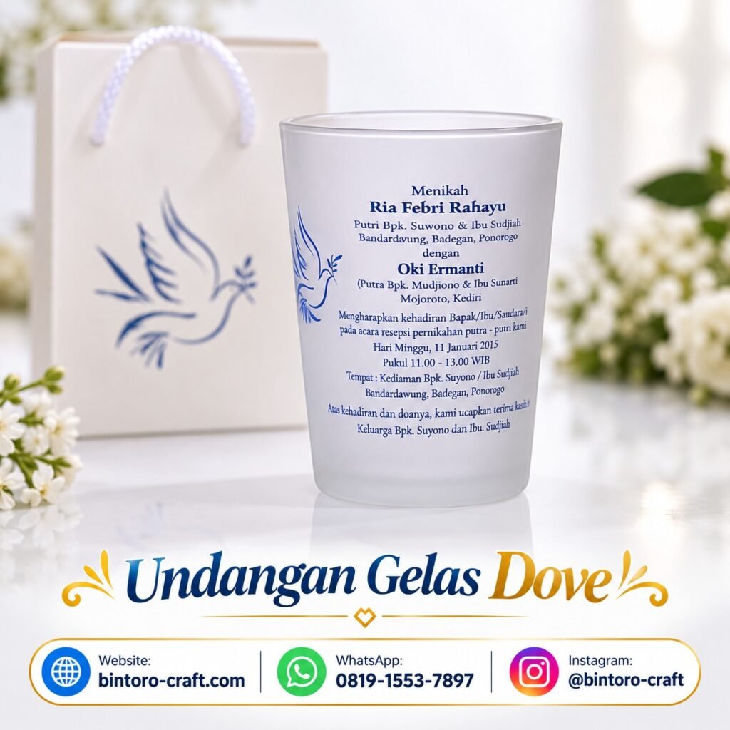 Undangan Gelas Dove