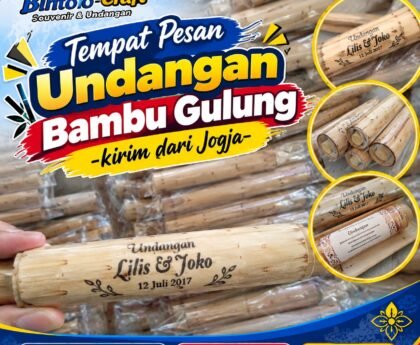 Tempat Pesan Undangan Bambu Gulung