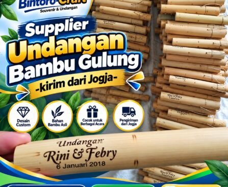 Supplier Undangan Bambu Gulung
