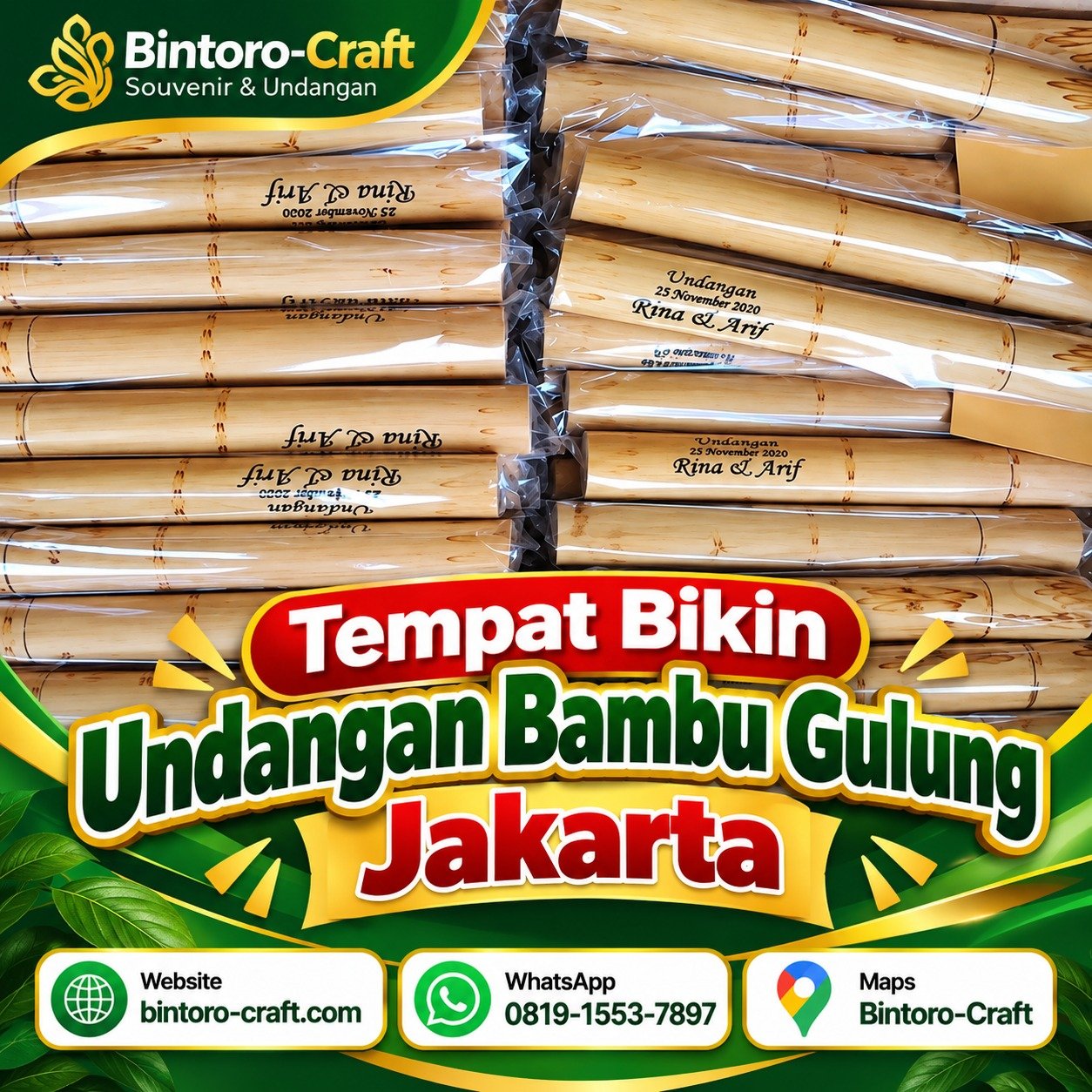 Tempat Bikin Undangan Bambu Gulung Jakarta