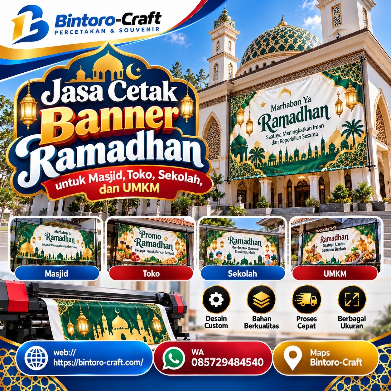 Jasa Cetak Banner Ramadhan untuk Masjid, Toko, Sekolah, dan UMKM