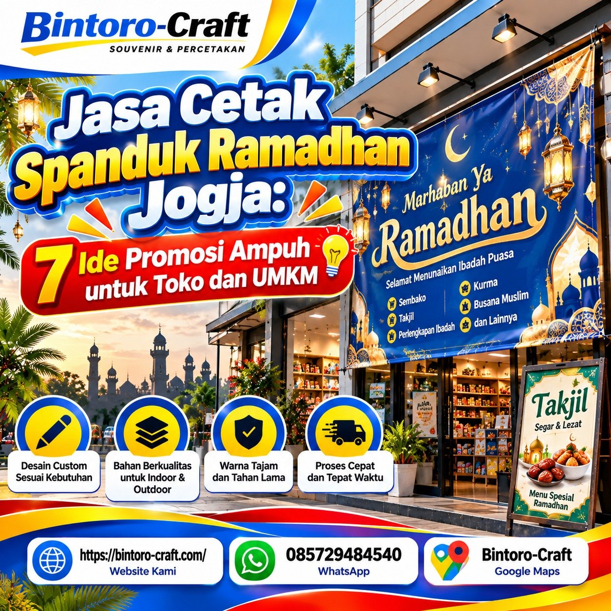 Jasa Cetak Spanduk Ramadhan Jogja: 7 Ide Promosi Ampuh untuk Toko dan UMKM