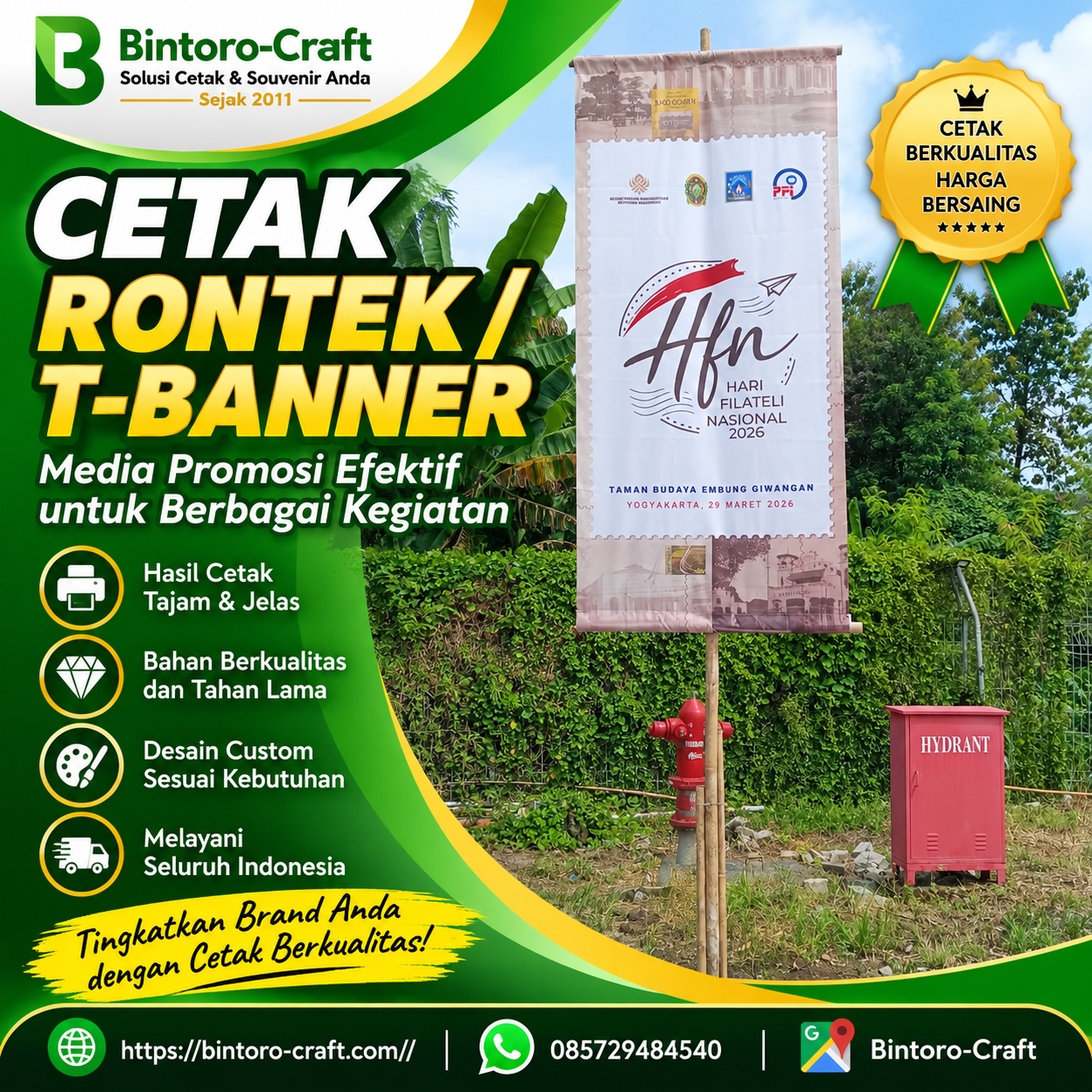 Jasa Cetak T-Banner atau Rontek