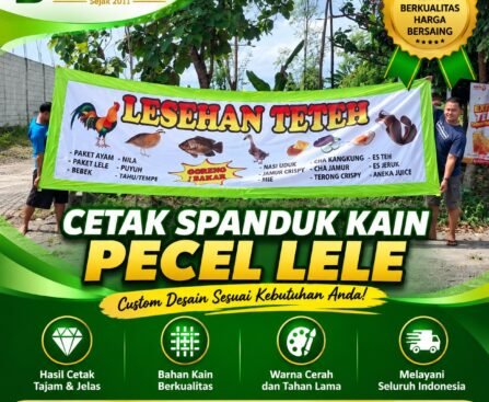 Cetak Spanduk Kain Pecel Lele
