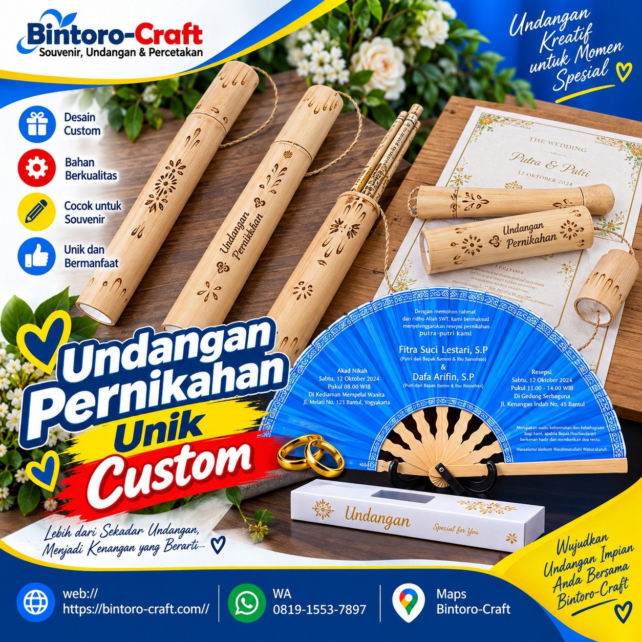 Undangan Pernikahan Unik Custom