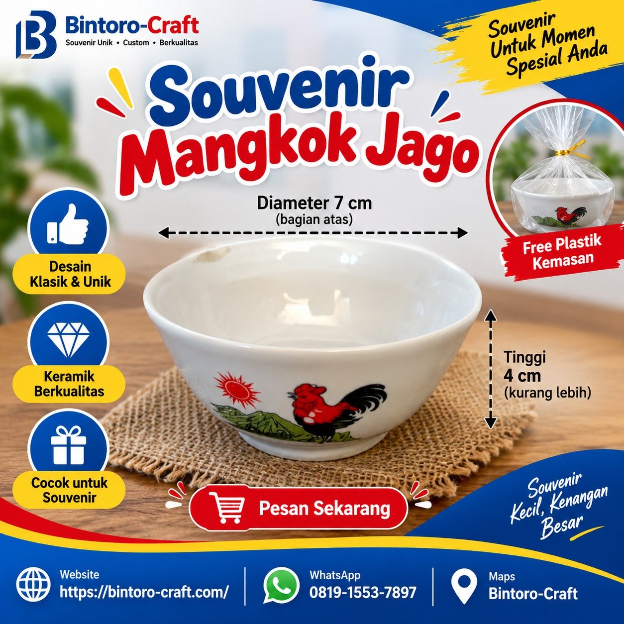 souvenir mangkok jago