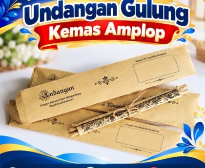 undangan gulung kemas amplop
