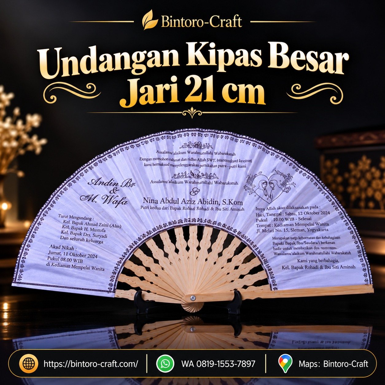 Undangan Kipas Besar Jari 21 cm