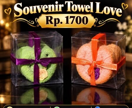 Souvenir Towel Love Rp.1700 Kemas Mika